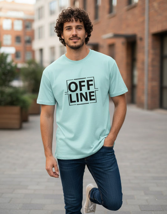 Men Classic Crew Offline Printed T-Shirt