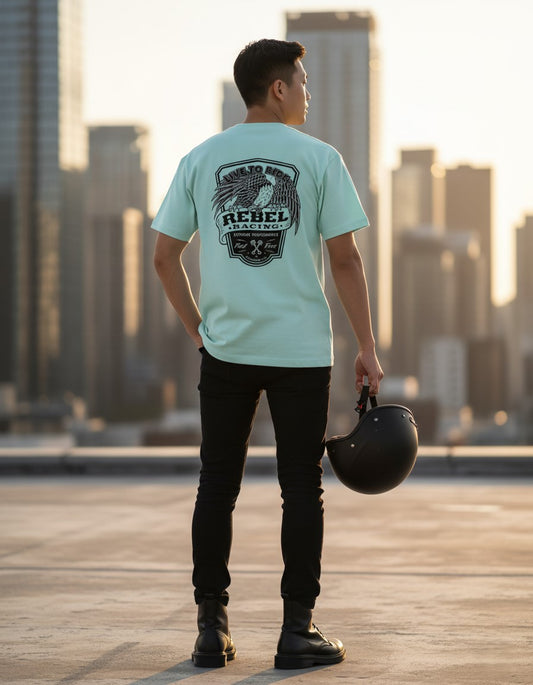 Men Eagle Printed Classic Crew T-Shirt