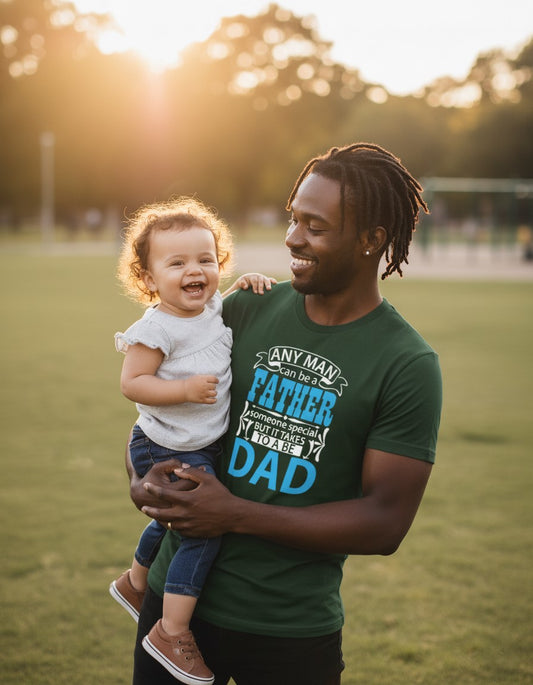 Men Classic Crew Slogan Father Printed T-Shirt