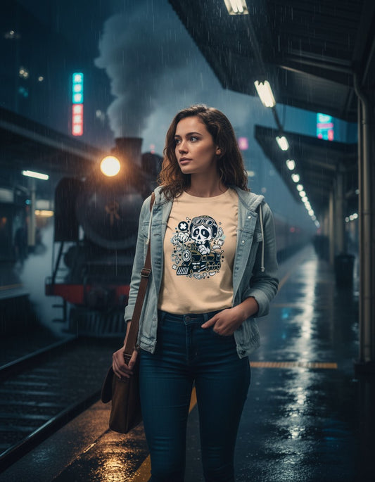 Men Classic Crew Cartoon Printed T-Shirt