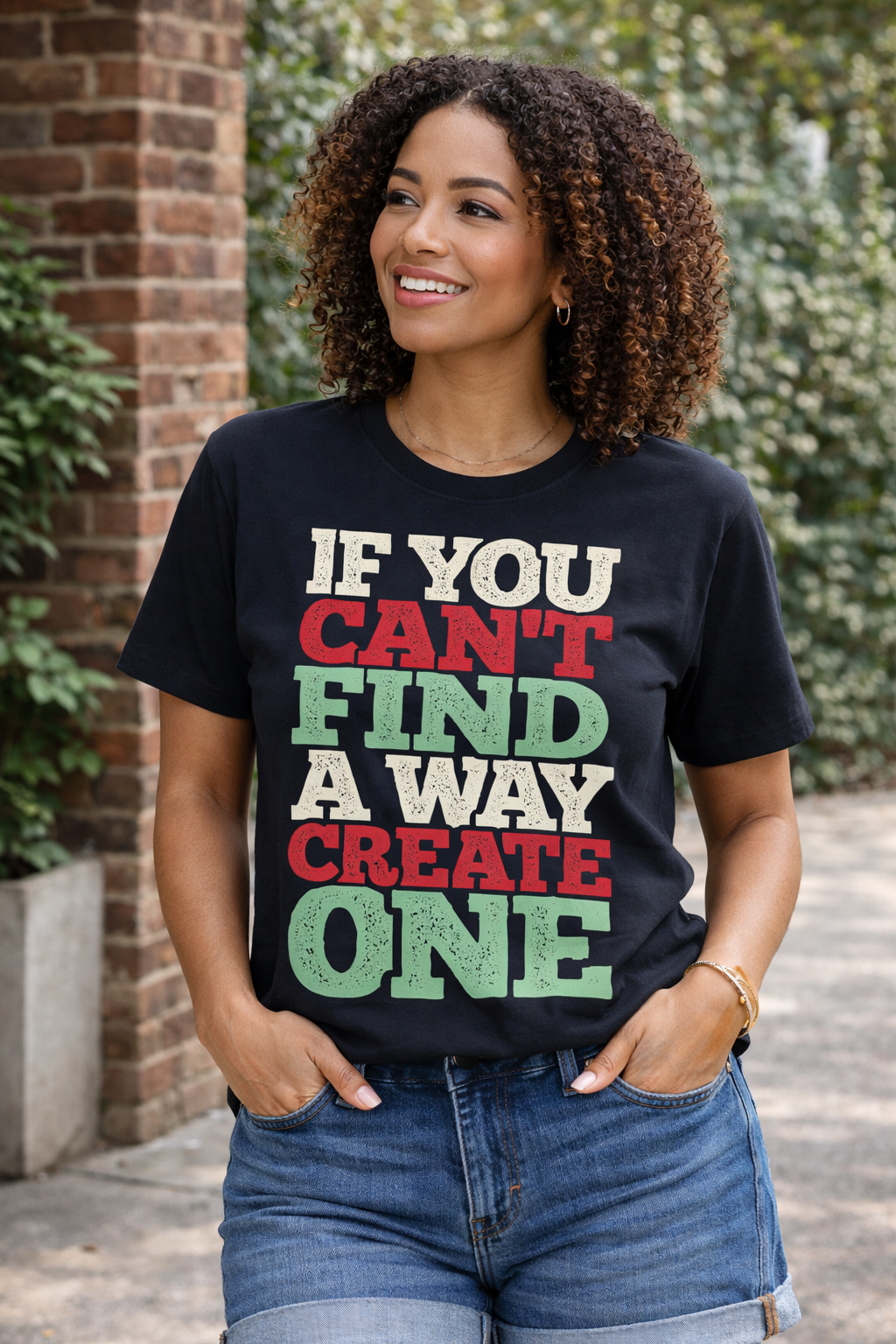 Women's Typography Printed Relaxed Fit Slogan T-Shirt