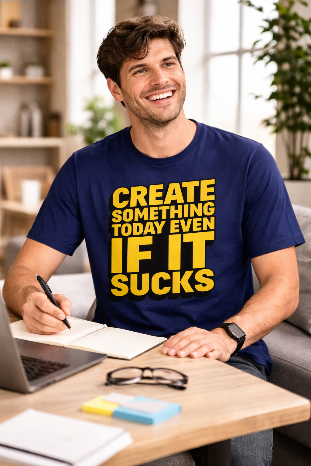 Men Classic Crew printed Slogan T-Shirt