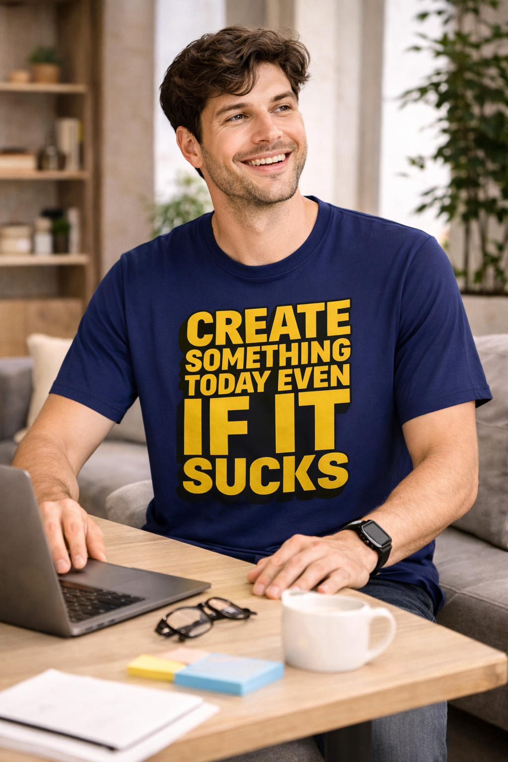 Men Classic Crew printed Slogan T-Shirt