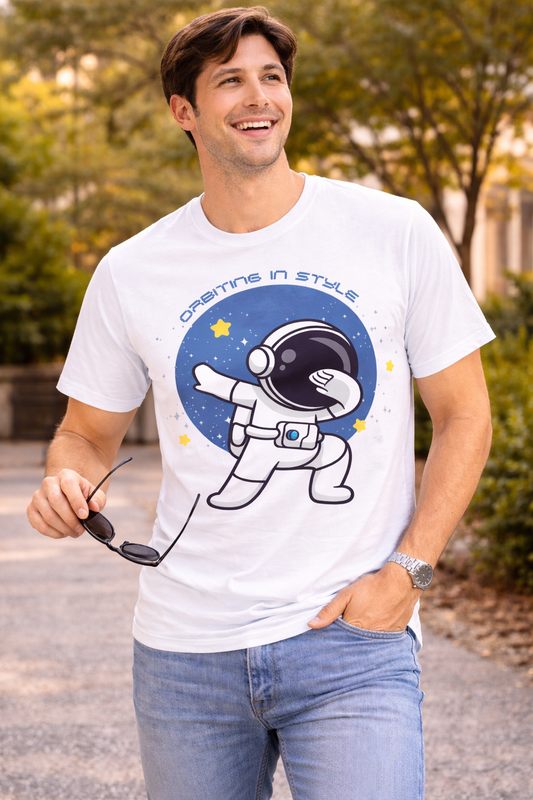 Men Classic Crew Astronaut Printed Regular Wear T-Shirt