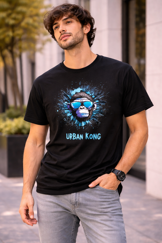 Men Classic Crew Monkey Printed Regular Wear T-Shirt