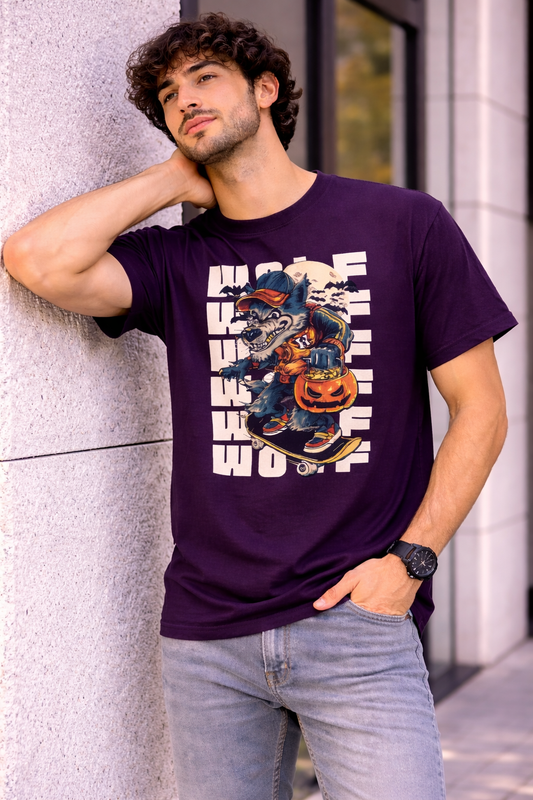 Men Classic Crew Animal Printed Regular Wear T-Shirt