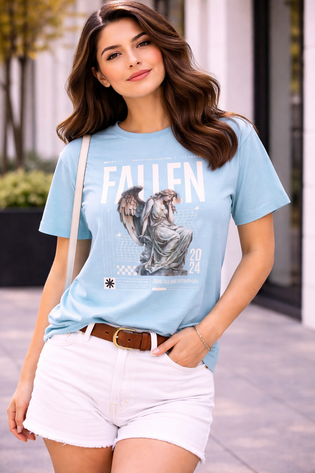 Women's Classic Crew Fallen Printed T-Shirt