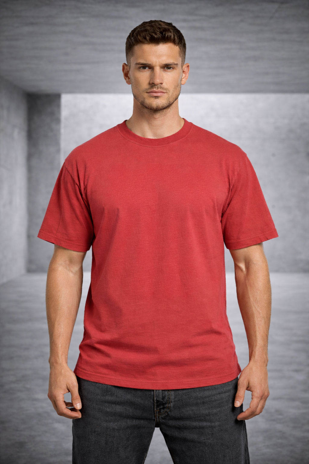 Men Oversized Classic US flag Skeleton Back Printed Premium T-Shirt