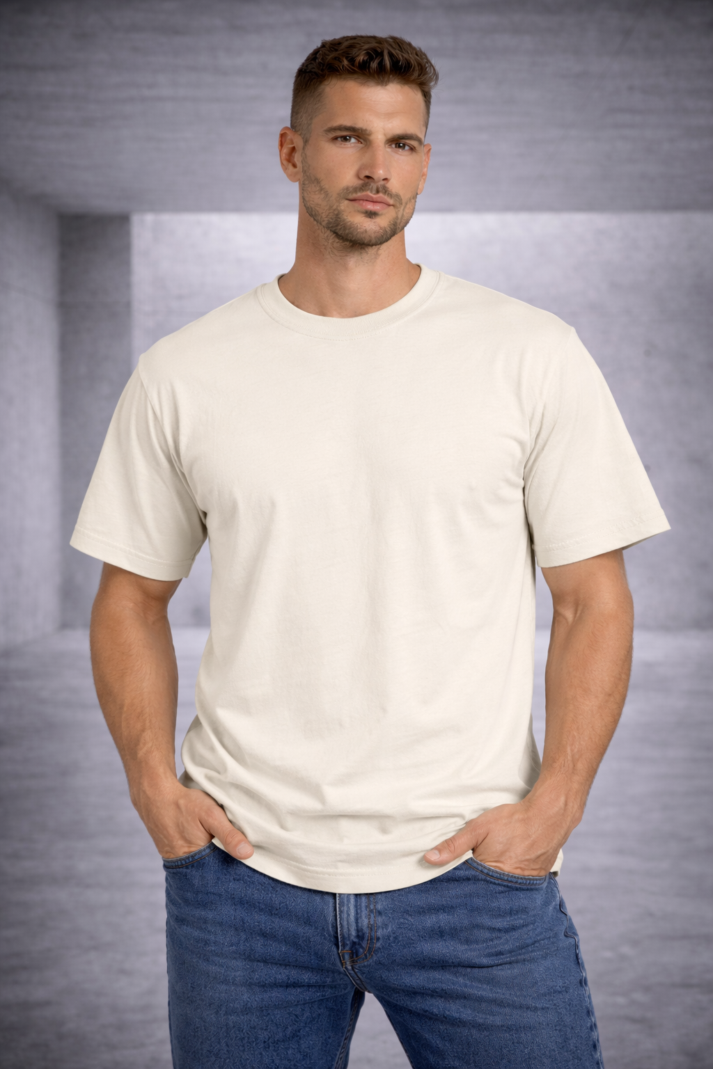 Men Oversized Classic Fox Back printed Premium T-Shirt