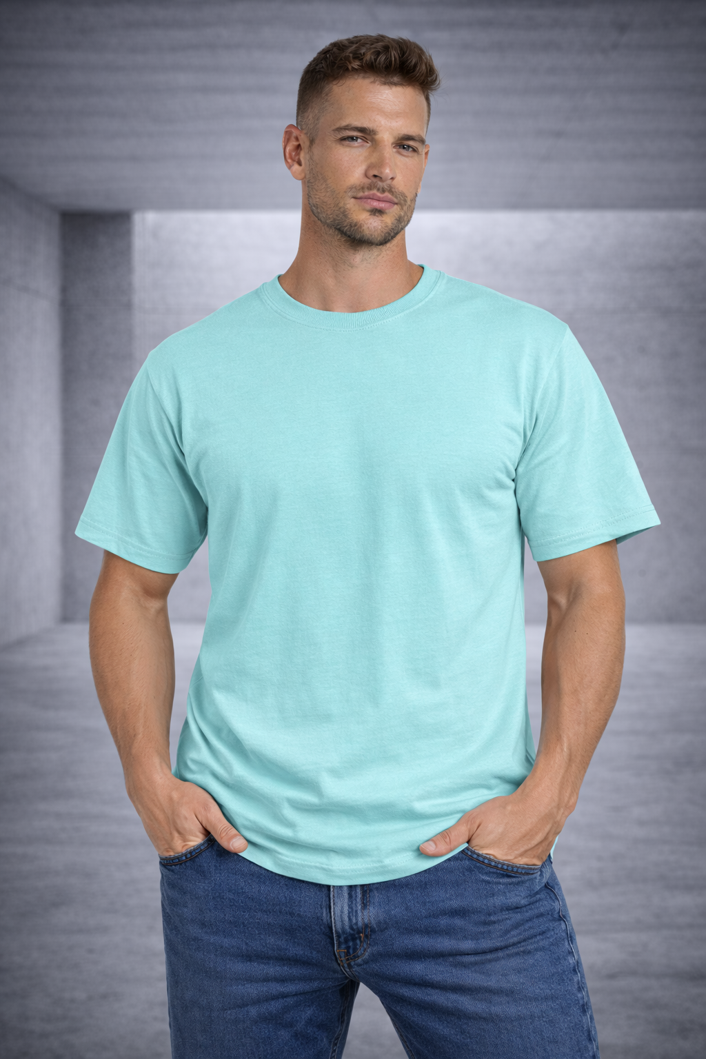 Men Oversized Classic Teddy Premium Back Printed T-Shirt