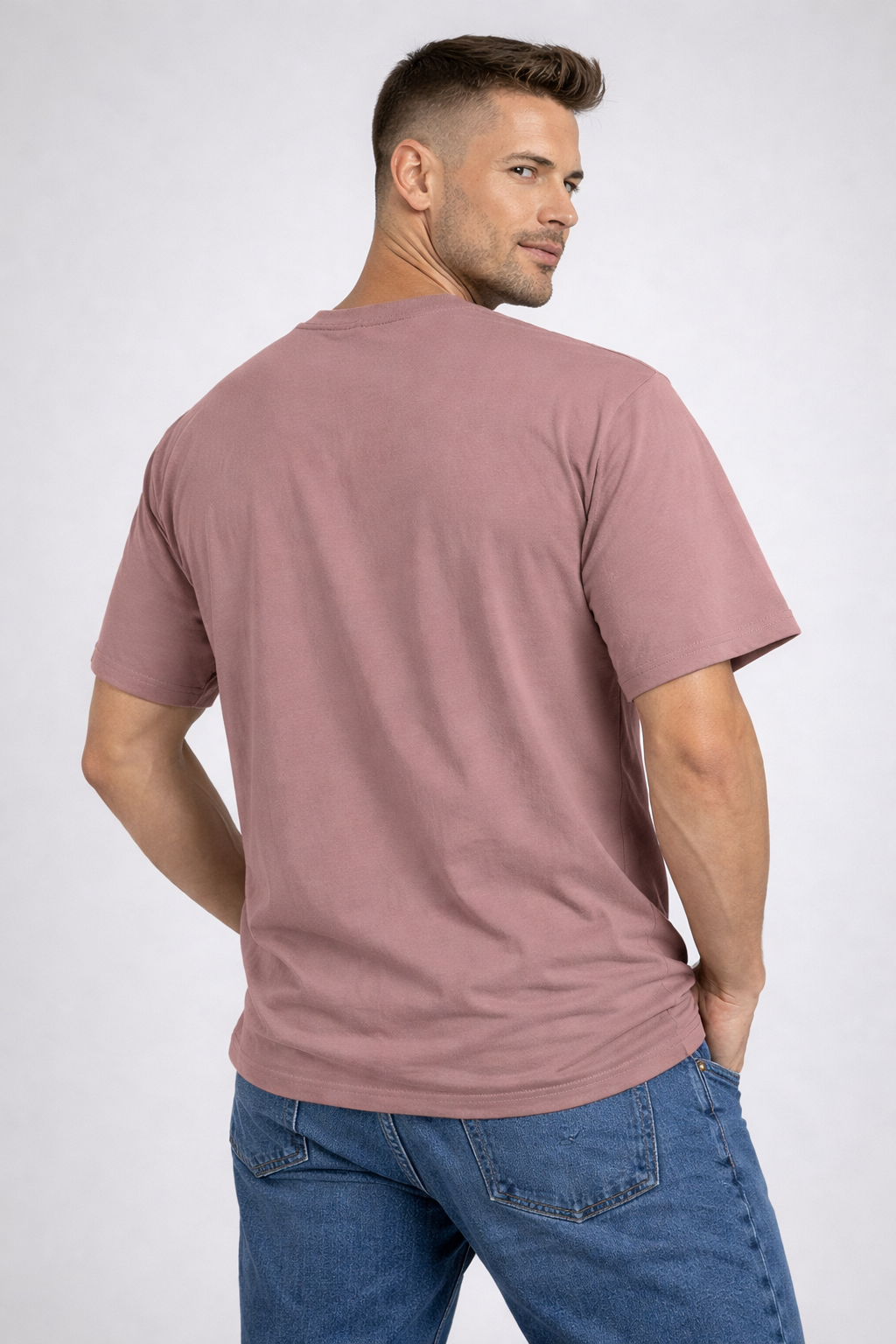 Men Classic Crew Work Hard Slogan Regular Printed T-Shirt