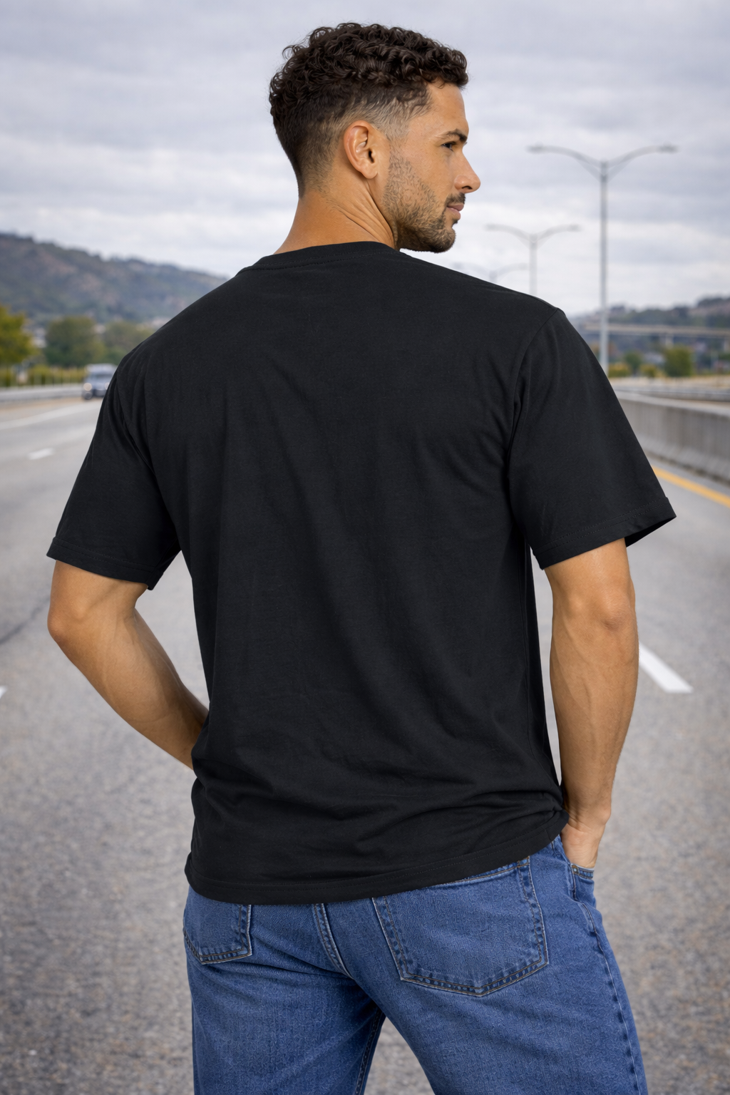 Men Classic Crew Slogan Printed Regular Wear T-Shirt