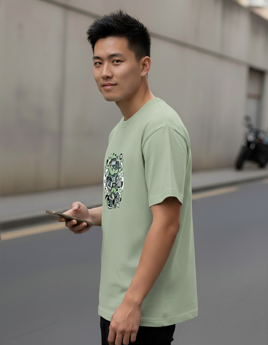 Men Classic Crew Crocodile Printed T-Shirt