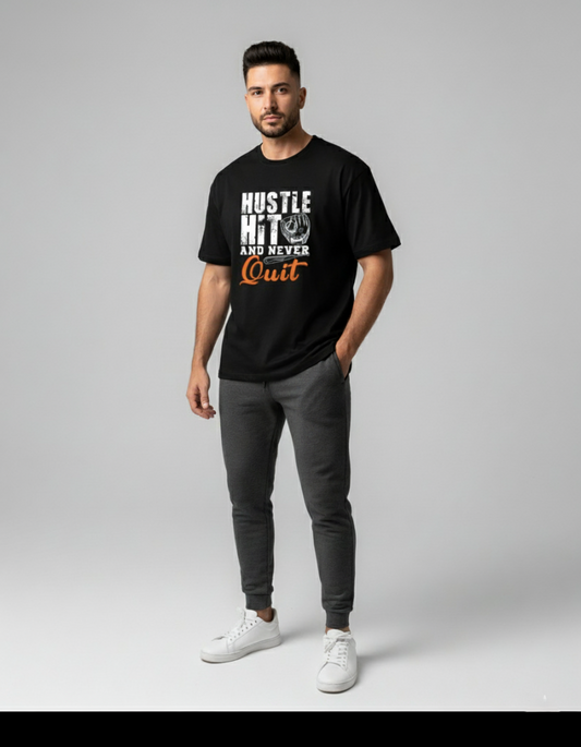 Men Classic Crew Motivation Printed T-Shirt