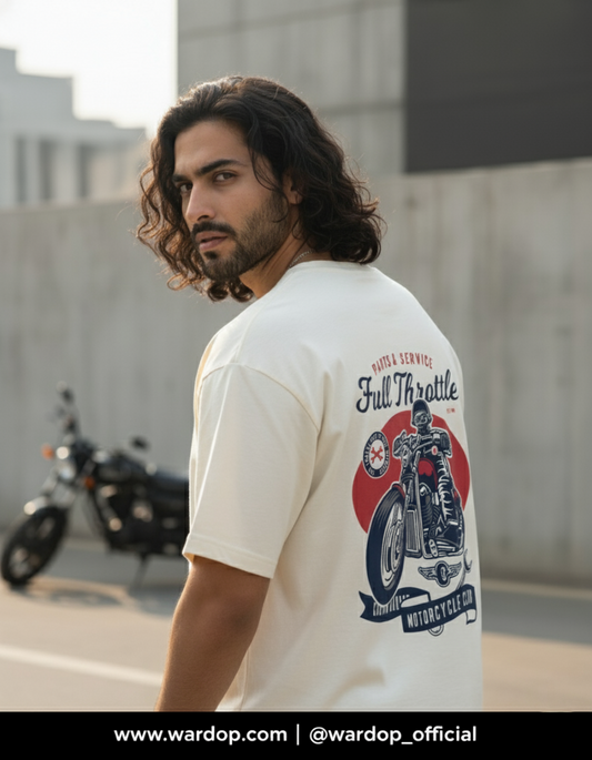 Men Classic Crew Bike Printed T-Shirt