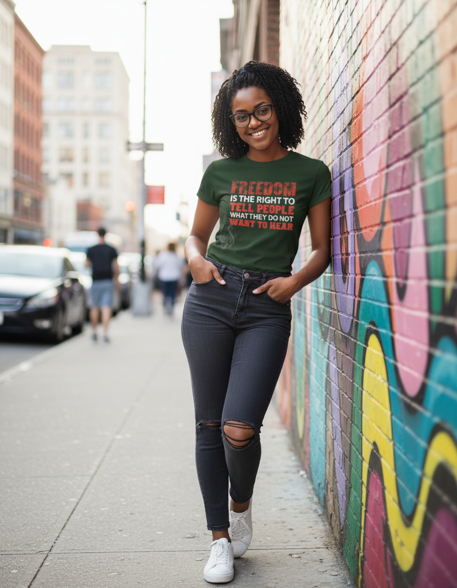 Women's Classic Crew Freedom Printed T-Shirt