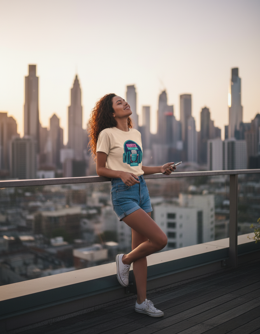 Women's Classic Crew Round Neck Music T-Shirt