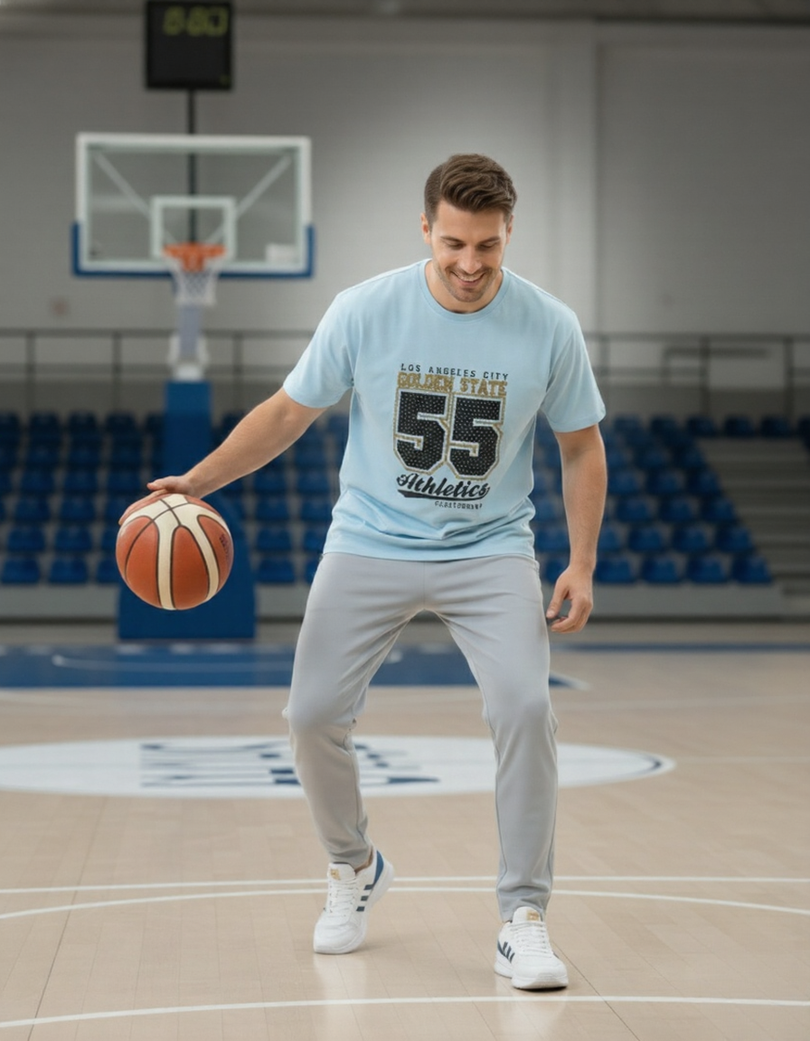 Men Classic Crew 55 Printed Regular Wear T-Shirt