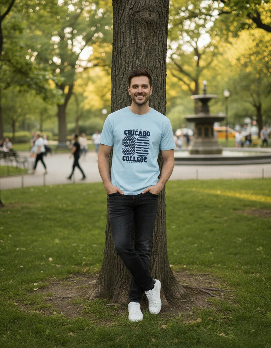 Men Classic Crew 98 Printed Regular Wear T-Shirt