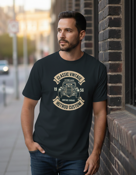 Men Classic Crew Vintage Printed Regular Wear T-Shirt