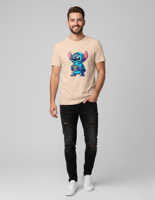 Men Classic Crew Cartoon Printed Regular Wear T-Shirt