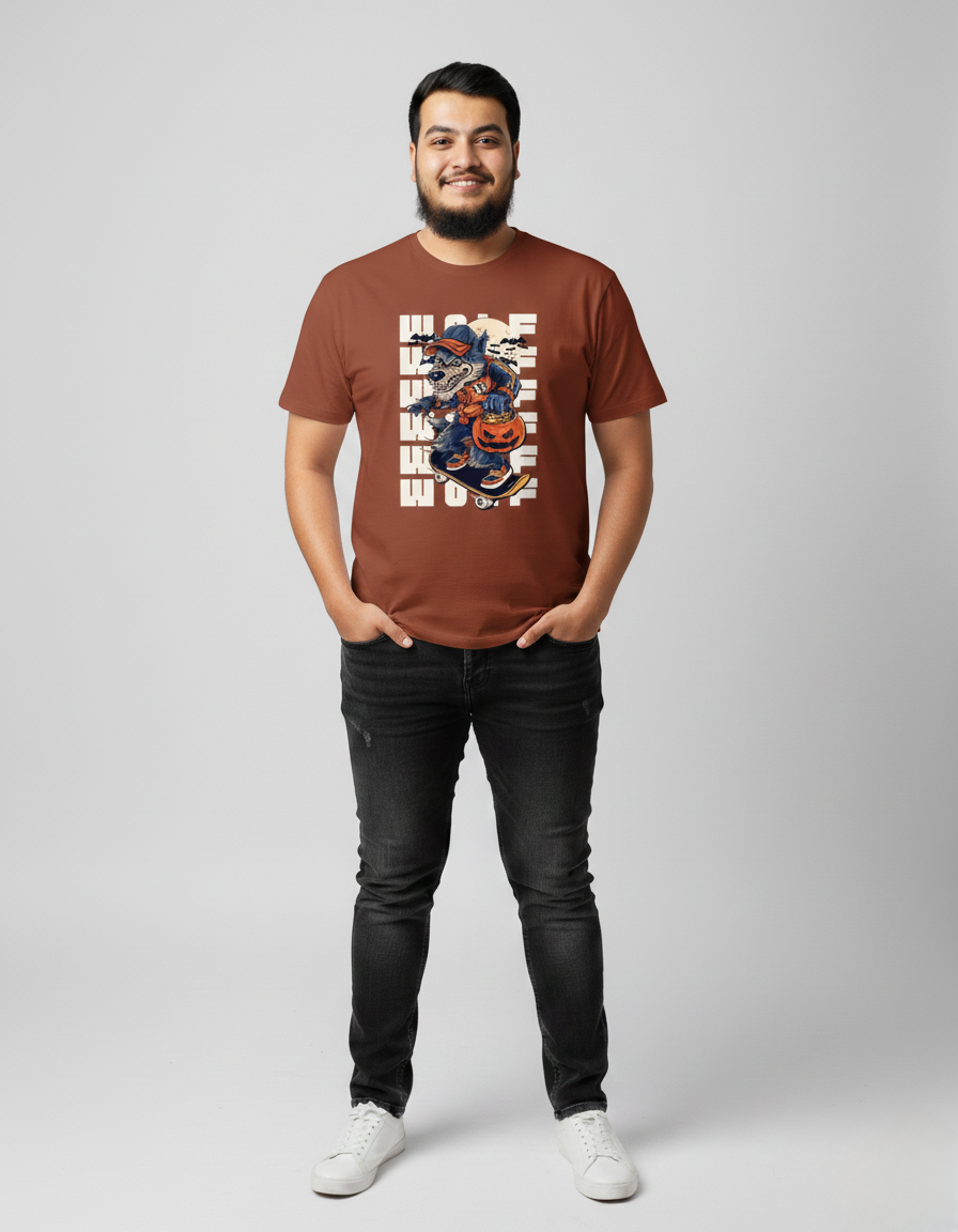 Men Classic Crew Animal Printed Regular Wear T-Shirt