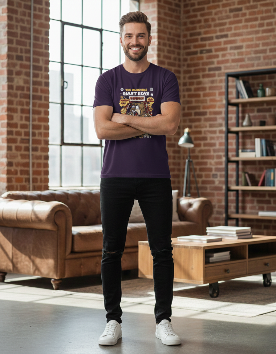 Men Classic Crew Beer Printed Regular Wear T-Shirt